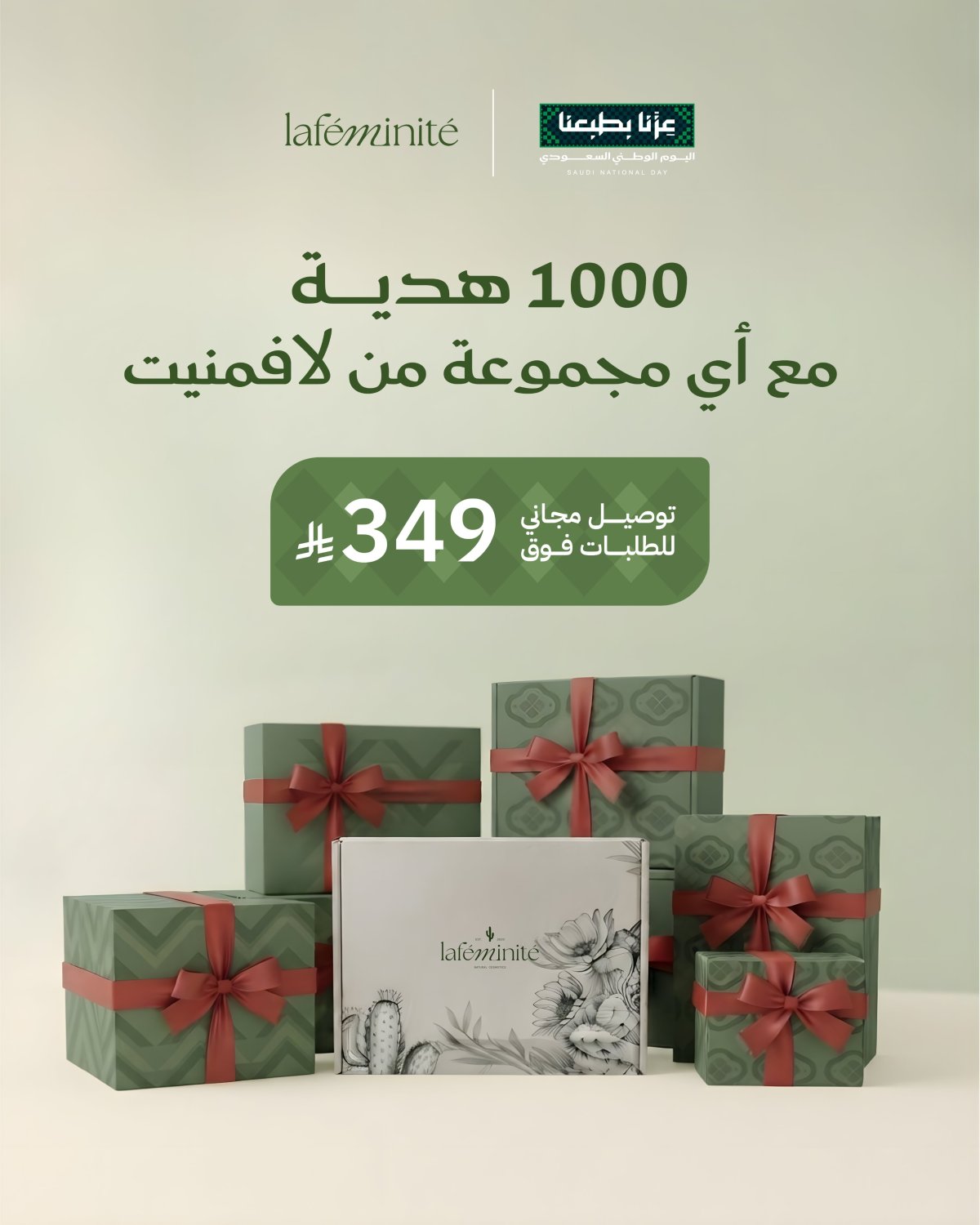هدية وتوصيل مجاني من لافمنيت في اليوم الوطني